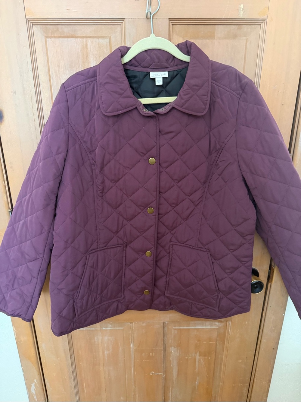 J. Jill Quilted Puffer Jacket in Plum